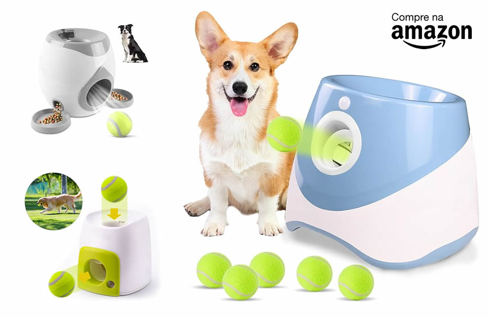 Lançadores automáticos de bolinhas para cães na Amazon