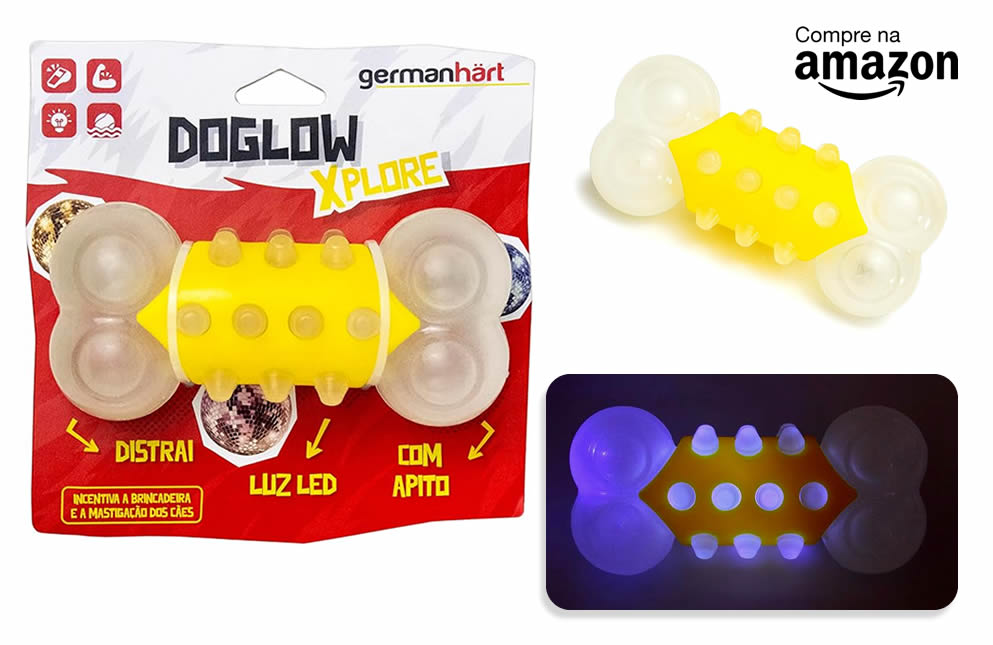 Mordedor para pet com led na Amazon Brasil.